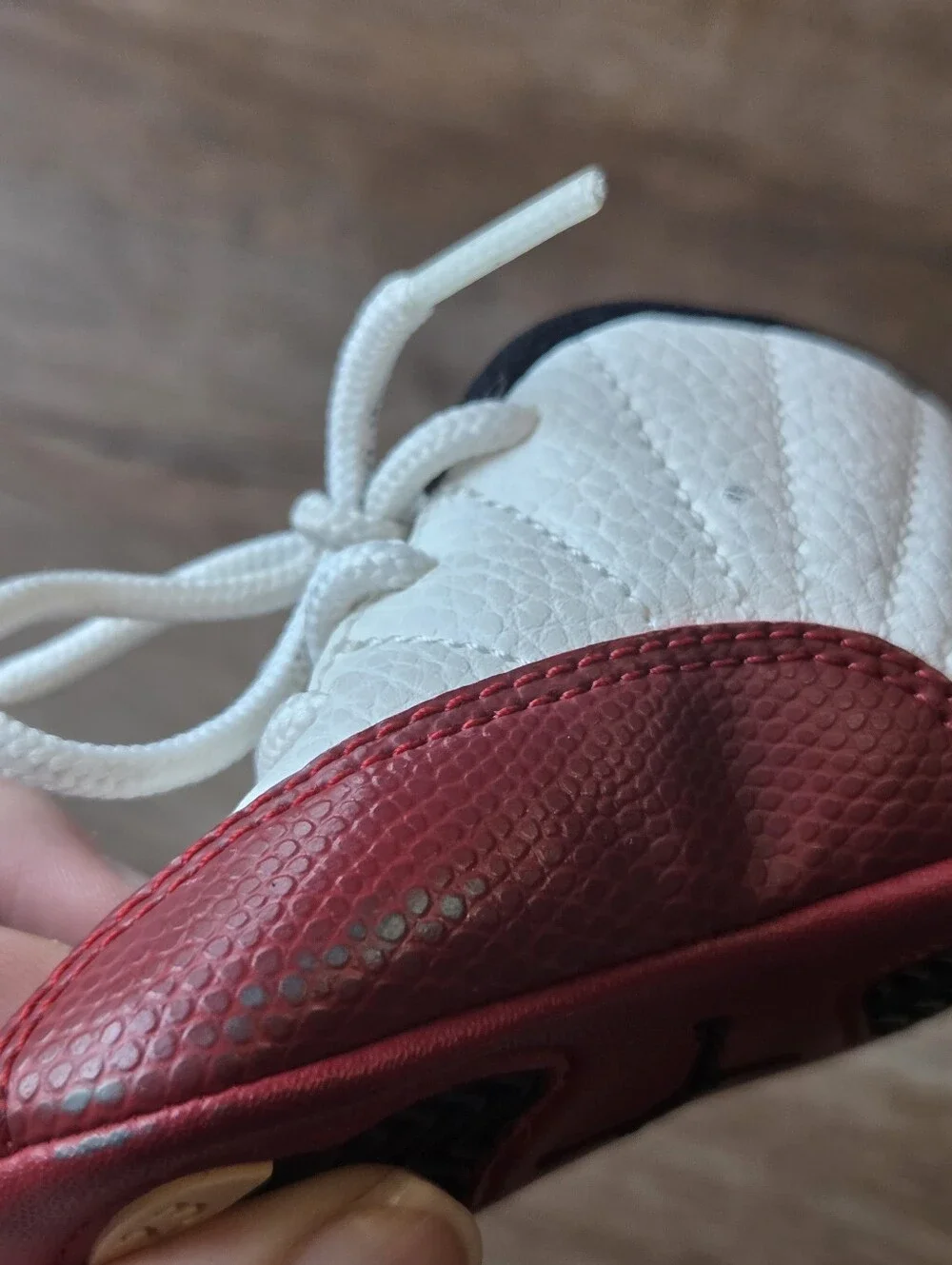 Nike Air Jordan 12 Retro Cherry (TD) White/Red Baby Crib Shoes size 1C